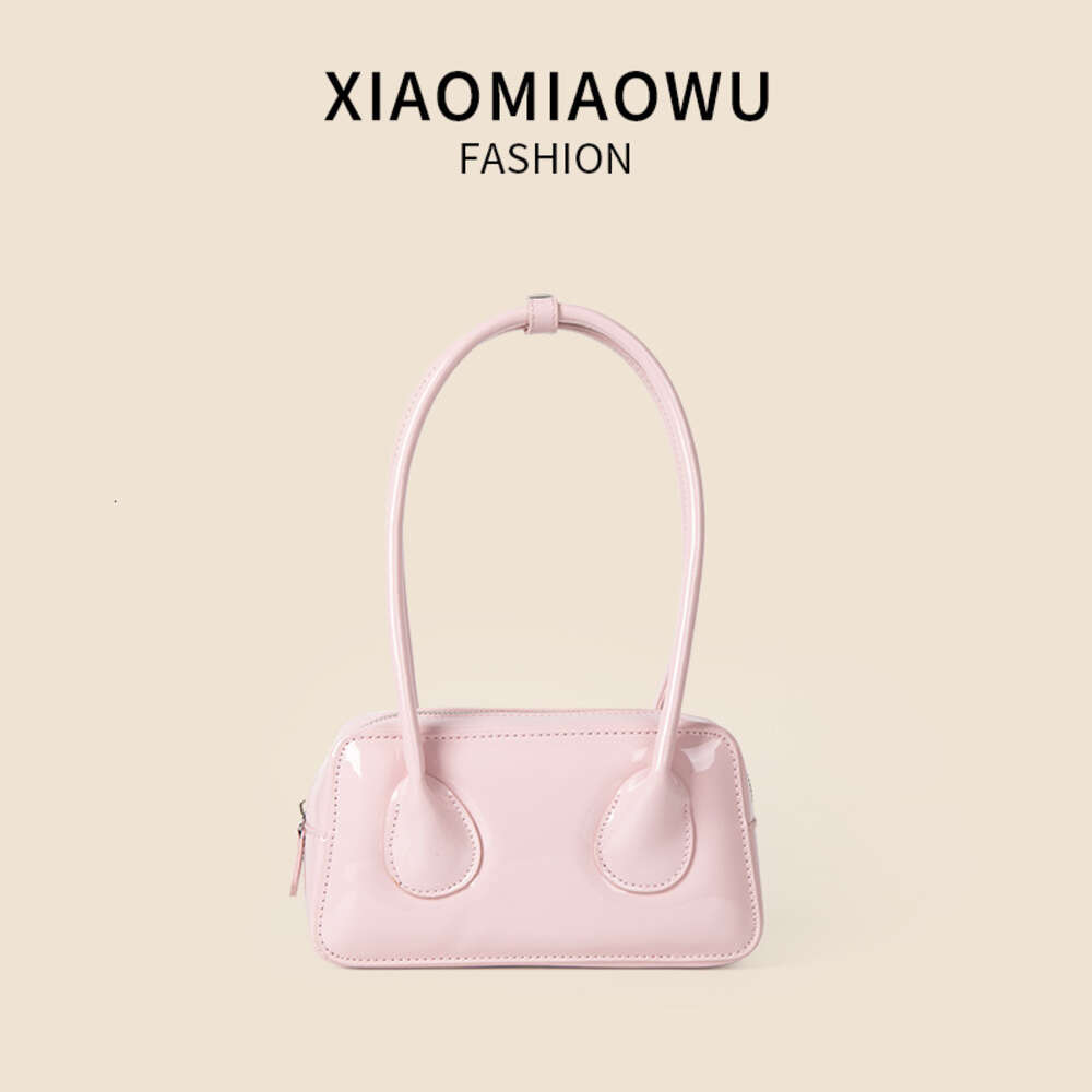PU Macaron Korean Pink Soft Leather Underarm Bag, niche fashion, high-end sense, summer versatile hand-held shoulder bag