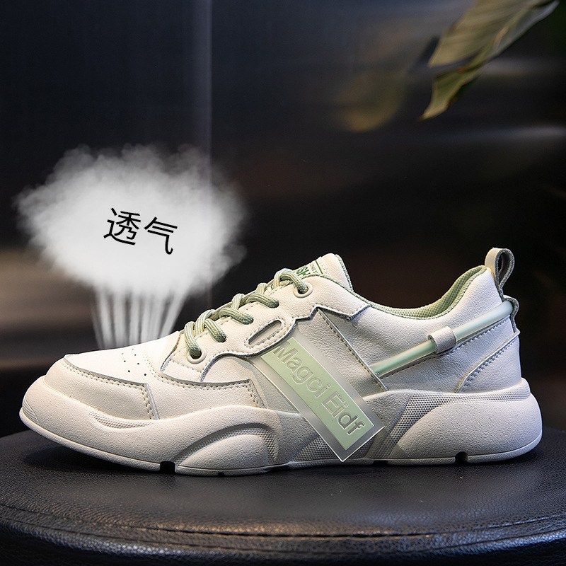 Ddmysports Genuine Leather Small White Shoes In Autumn New Korean Casual Versatile Flat Sole Single Shoe For Women With Shallow Lace Up Trend OUTDOOR