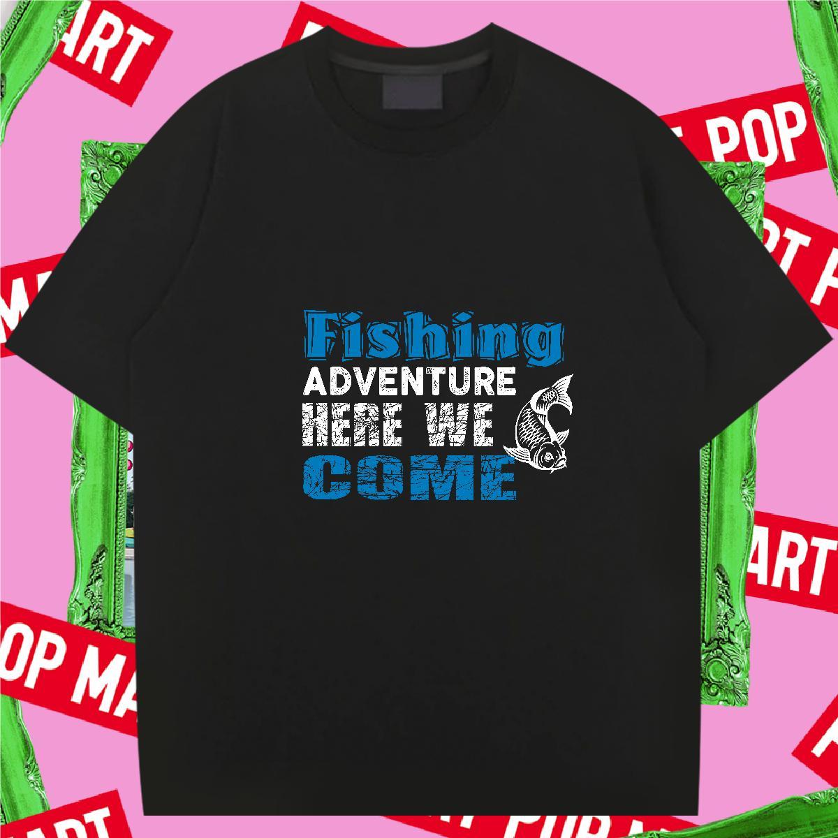 Unisex Fishing 230g Pure Cotton Men Tees Street Casual Short Sleeve Soft T-Shirts for Men Fashion Design Custom Print Oversized Clothes