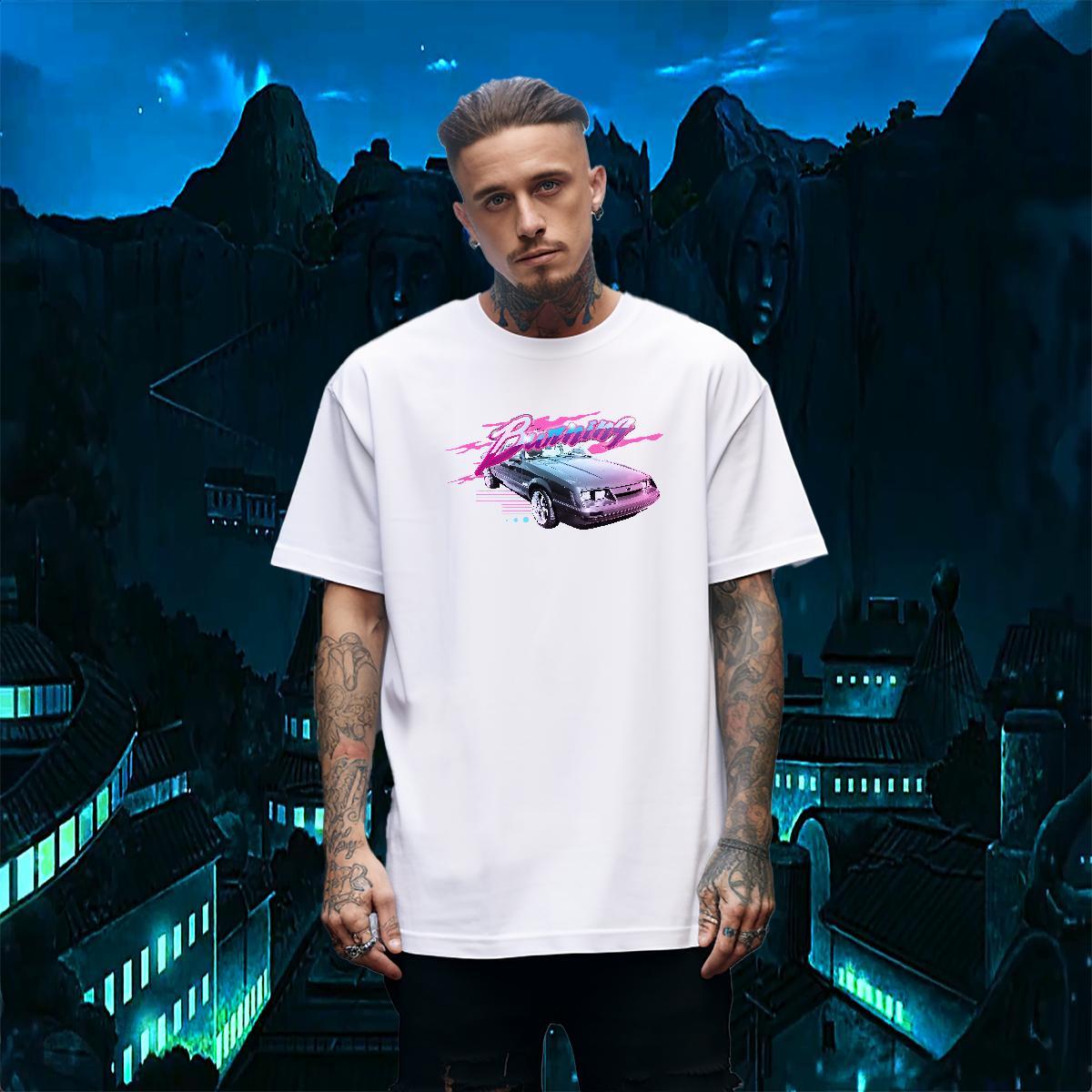 Brand car 230g Cotton Men Tees Daily Wear Crew Neck Breathable T Shirt For Man 2024 Designer DIY Logo Oversized Tops Shirt