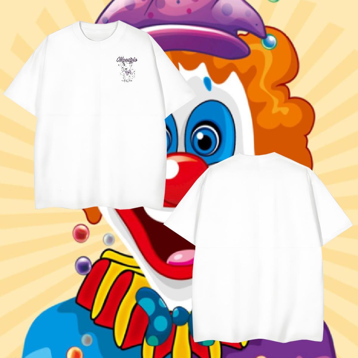 2024 DIY Tshirts cute High Street Hip Hop 230g Cotton Tee Shirt Breathable Cool T-Shirts for Men Cartoon Print