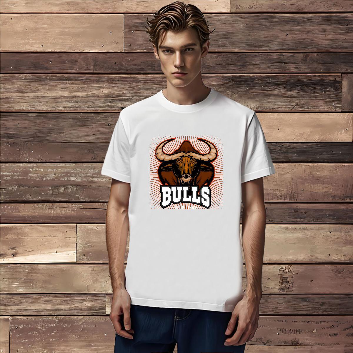 Men T Shirts 230g Cotton bull Daily Wear Short Sleeve Soft Anime Tshirts Stylist TOP Quality Clothings