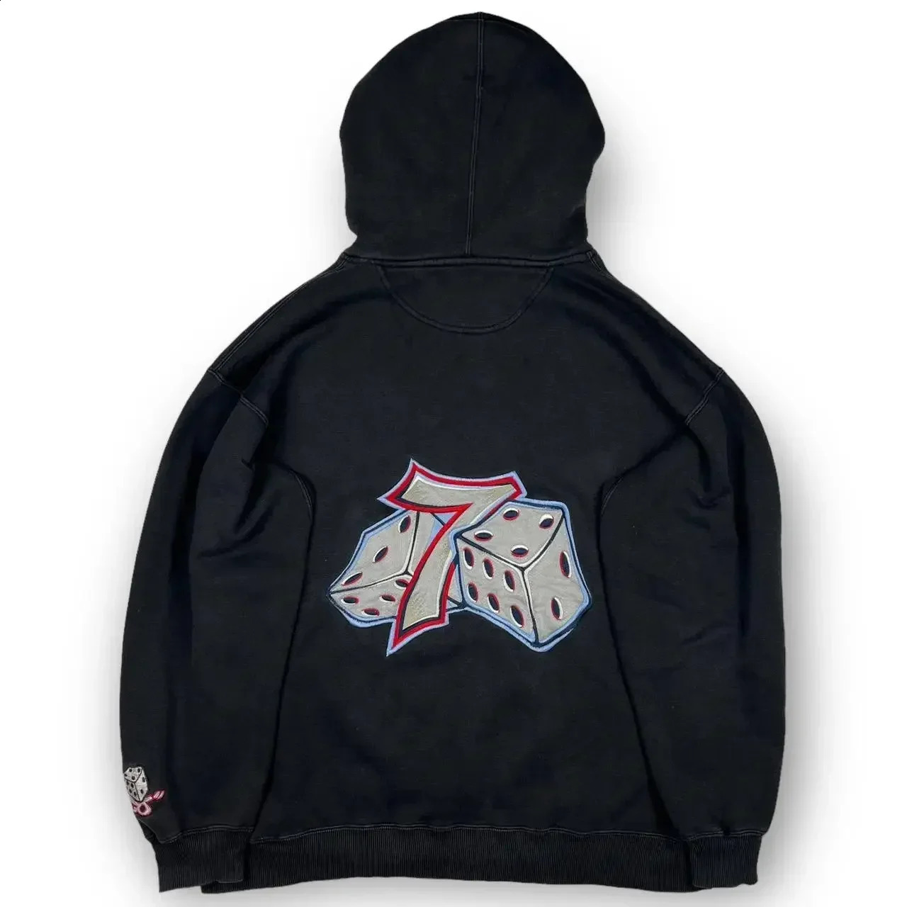 Y2k High Street Retro Harajuku Layout Large Mens Letter Embroidered Zipper Hoodie Fashion Sportswear Womens 240819