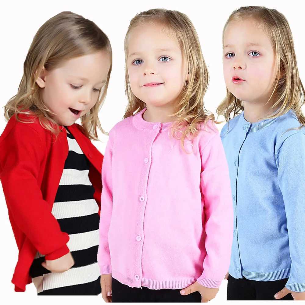 Toddler Girl Sweater Cardigan Soft Cotton Child Boys Sweaters Cardigans Kids Clothes Yellow Red Green Korean Knitting Baby CoatXJ240819