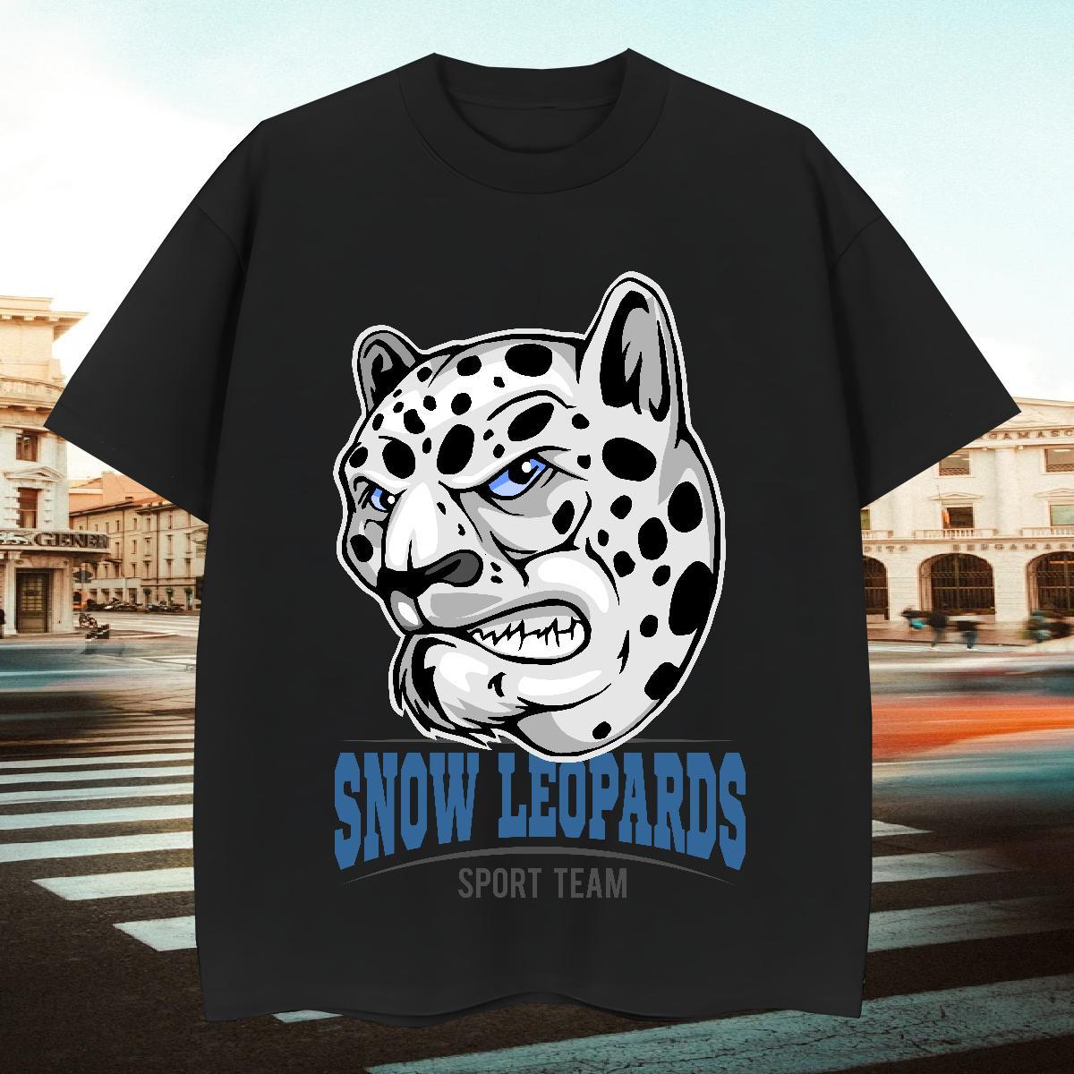 Popular Man T Shirts leopard Breathable Short Sleeve Beach Customized Print 230g Cotton Men Tees Classic Casual Clothes