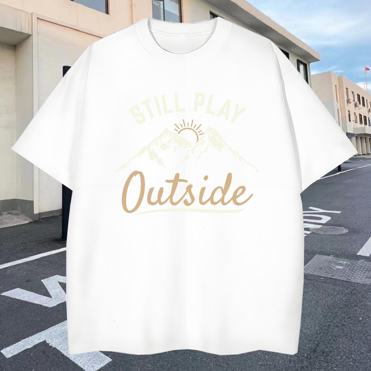 Wholesale Men Tees Casual Beach 100% Cotton 230g Custom Cartoon Crew Neck monogram T shirt Fashion Design Tshirts