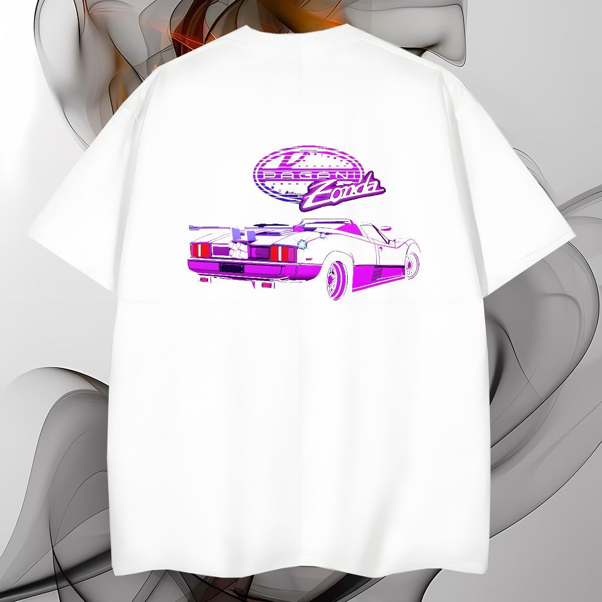 Designer car Mens T Shirts Hip Hop Street Couples T Shirts 100% Cotton 230g Stylist Breathable Short Sleeve Oversized Tees Shirts