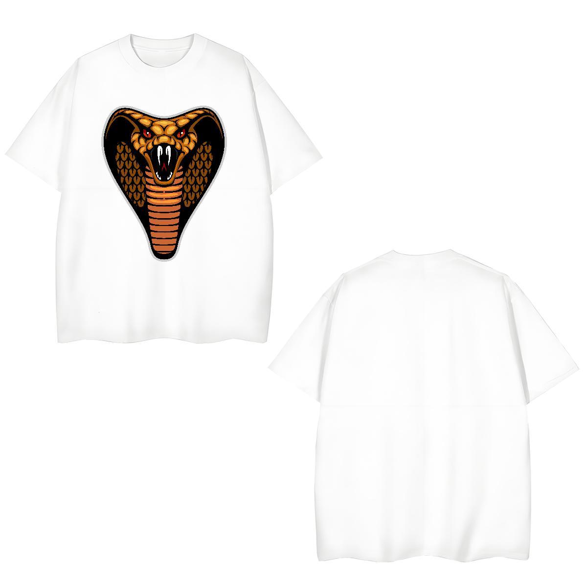 Unisex Man T Shirts cobra O Neck Short Sleeves Summer Casual Floral Print 100% Cotton 230g Men Clothes T-Shirt Wholesale Tees