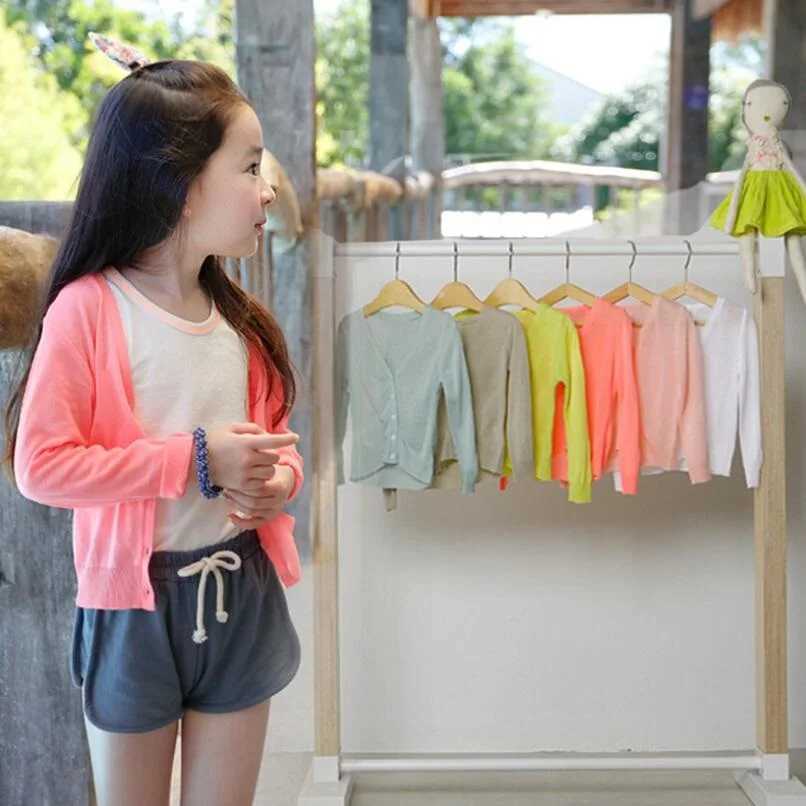 Baby Toddler Teen Girls Cardigan Coat Children Outerwear Girls Sweater Kids Cardigans Spring Autumn Summer Baby Girl ClothesXJ240819