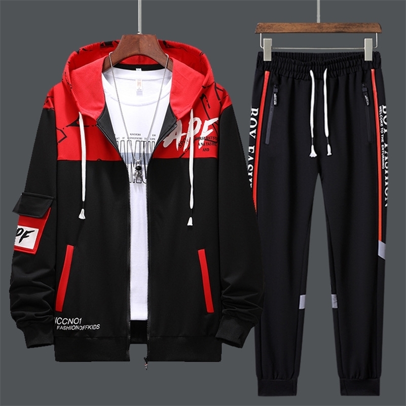 Men Tracksuits 2 Piece Sweat Suits Mens Zipper Cardigan Printing Sweatshirts Sweatpants Sets Student Husband Sports Clothing 240819
