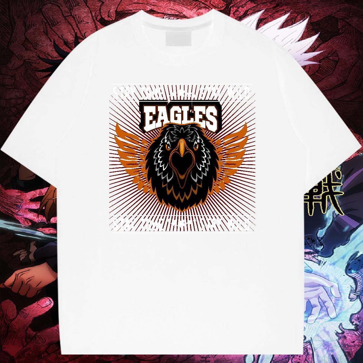 Classic Men T Shirts eagle Breathable Street wear Hip Hop DIY Anime 230g Cotton Tshirts Wholesale Tops Shirt