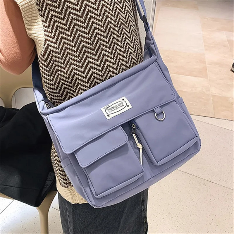 Cute Women Shoulder Bag Handbag Canvas Large Capacity Messenger Bag Casual Crossbody Bag School Bag Travel Bag 240819