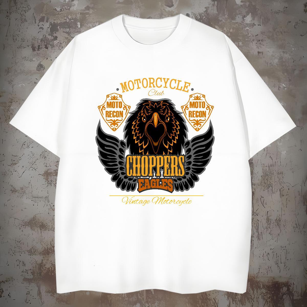 Fashion Couples T Shirts eagle Street Casual 230g Pure Cotton Tops Breathable Short Sleeve Designer Man T Shirts DIY Logo Oversized