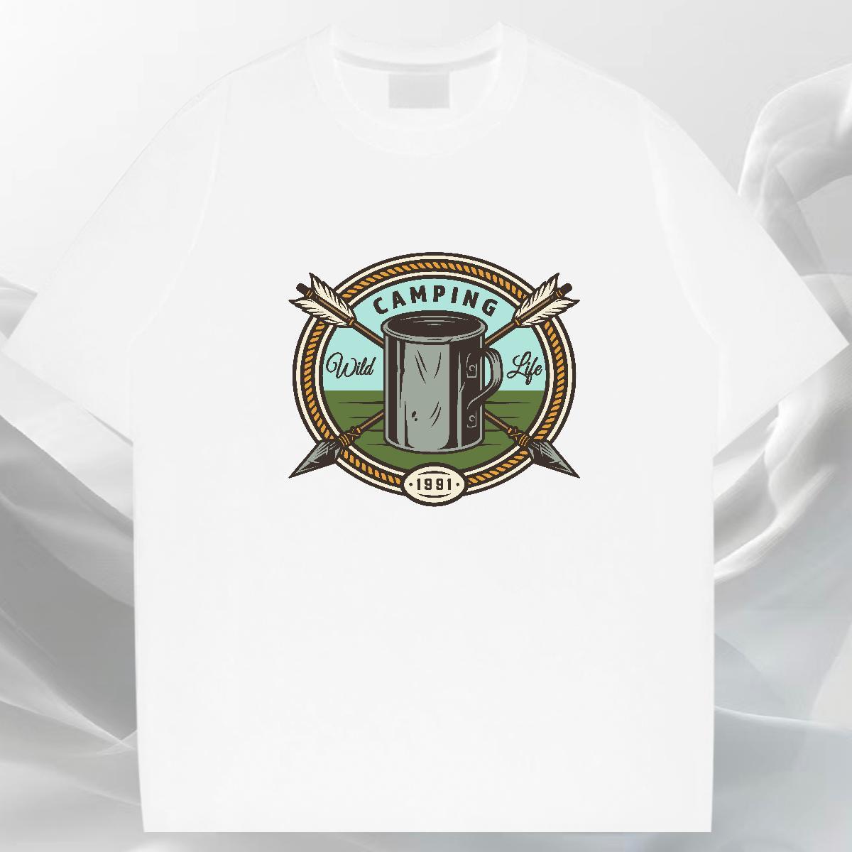 Classic Men Tops Tees Daily Wear 230g 100% Cotton DIY Logo Oversized Breathable Soft tool T-Shirts for Men 2024 Summer Top Tees