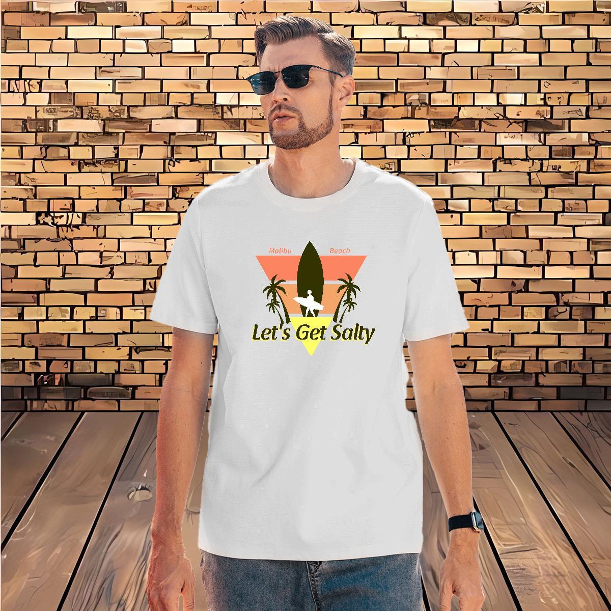 Comfortable sea 230g 100% Cotton Men Tshirts Summer Casual O Neck Short Sleeves T-Shirts for Men DIY Oversized 4XL Clothes