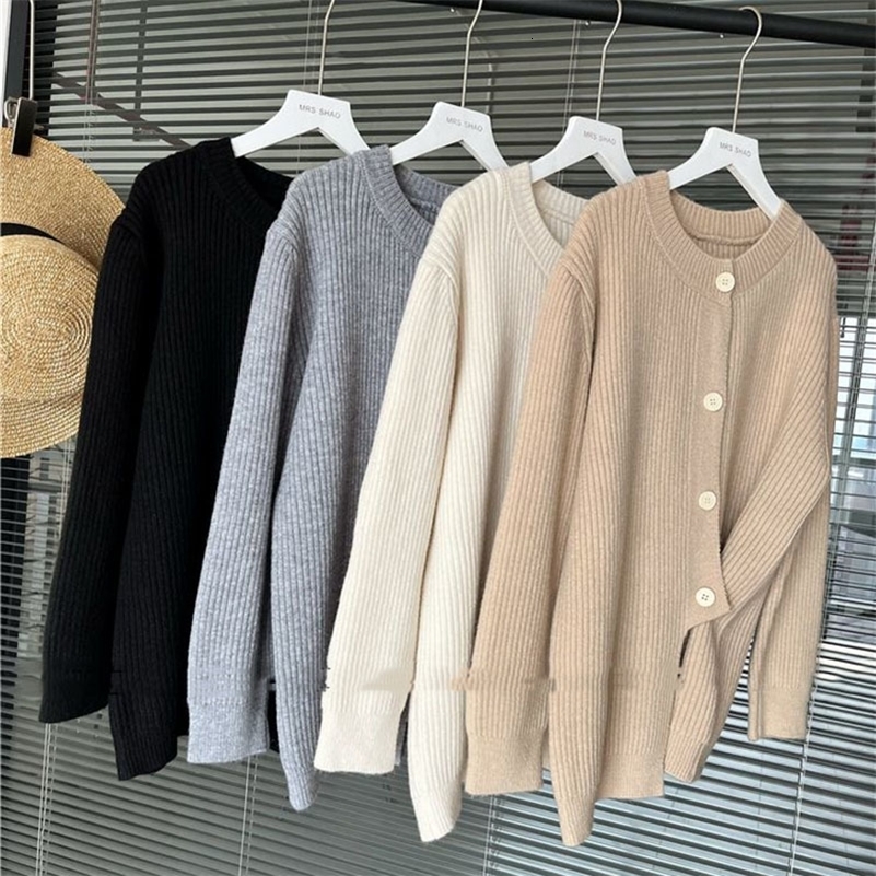 Elegant Knitwears Pants Ensembles Soft Sweater Cardigan Tops Suit Knit Wide Leg Pantalones Conjunto Casual Knitted Two Piece Set 240819