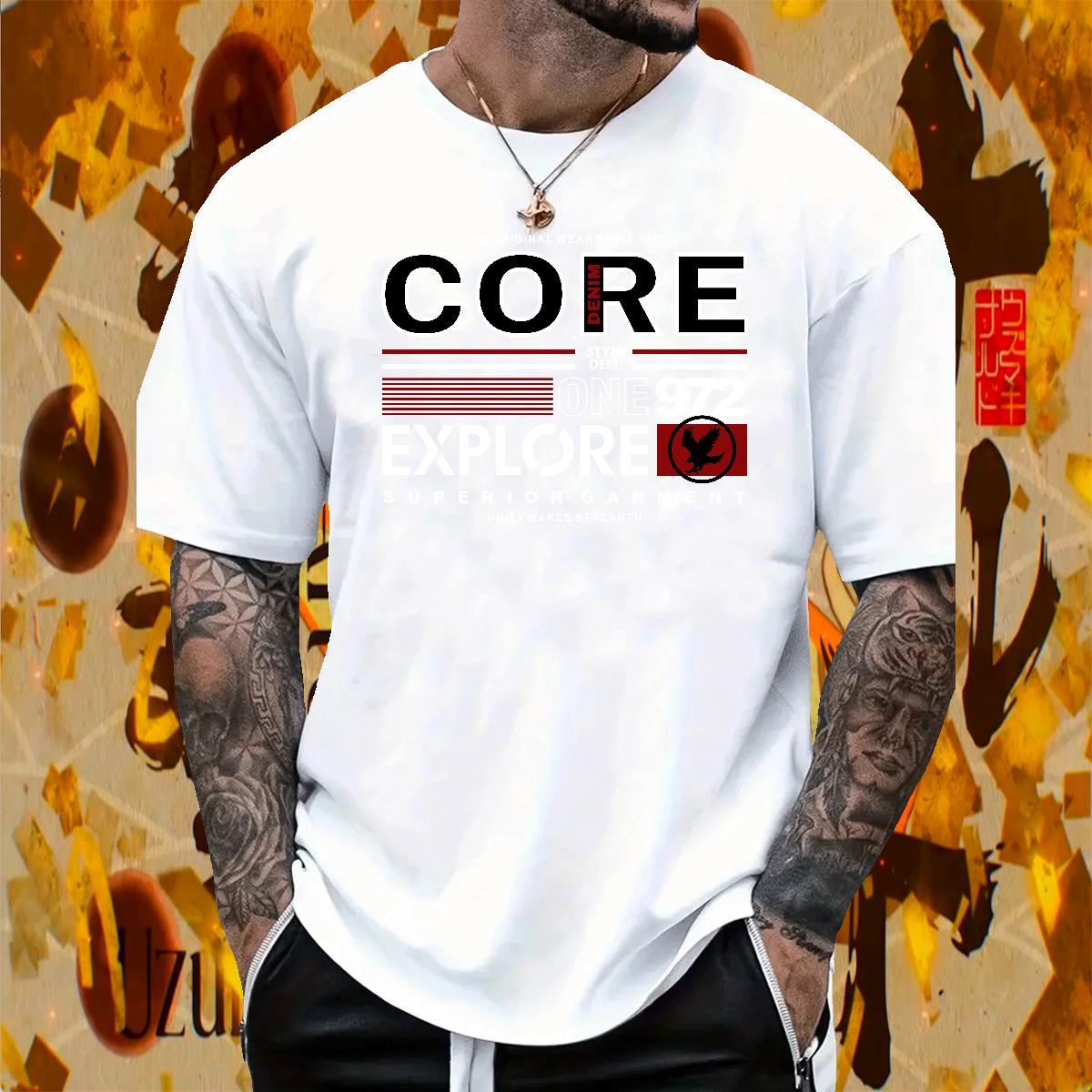 TOP Quality Tshirt for Man Woman Street Casual 100% Cotton 230g Plus Size Cartoon Crew Neck Breathable letter T-Shirts 2024 New Clothings