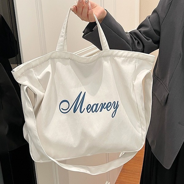ISN leisure large capacity diagonal canvas crossbody lazy style class commuting soft bag lightweight and versatile shopping