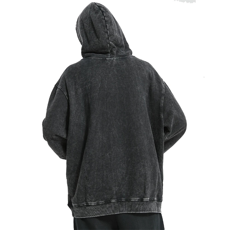 Unisex Cotton Hoodies Men Women Vintage Washed Sweatshirts Hip Hop Streetwear Harajuku Y2k Oversized Pullover Retro Long Sleeve 240819