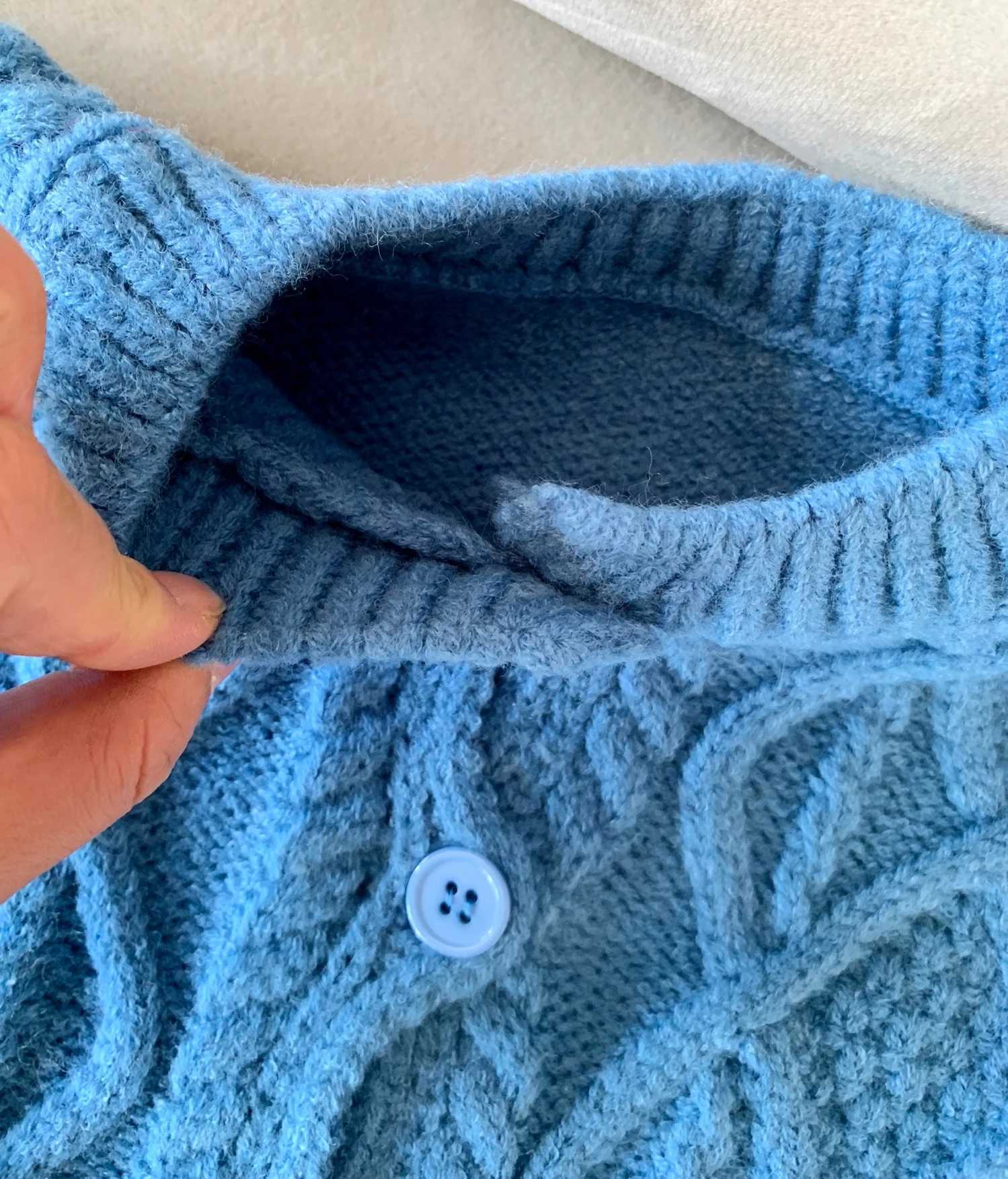 Purple Blue Beige Cardigan Sweater For Boys Girls Autumn Fall Soft Knitted Casual Loose CoatsXJ240819