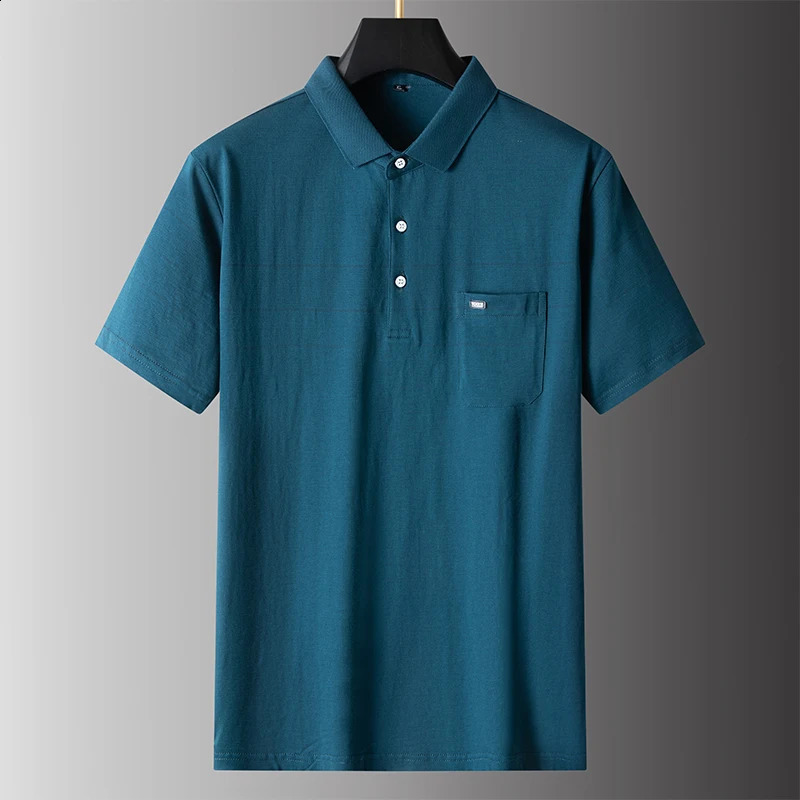 8XL 7XL 6XL Summer High Quality 100% Cotton Polo Shirt Men Short Sleeve Lapel Mens Shirts Casual Loose T-shirt Man Clothing 240819
