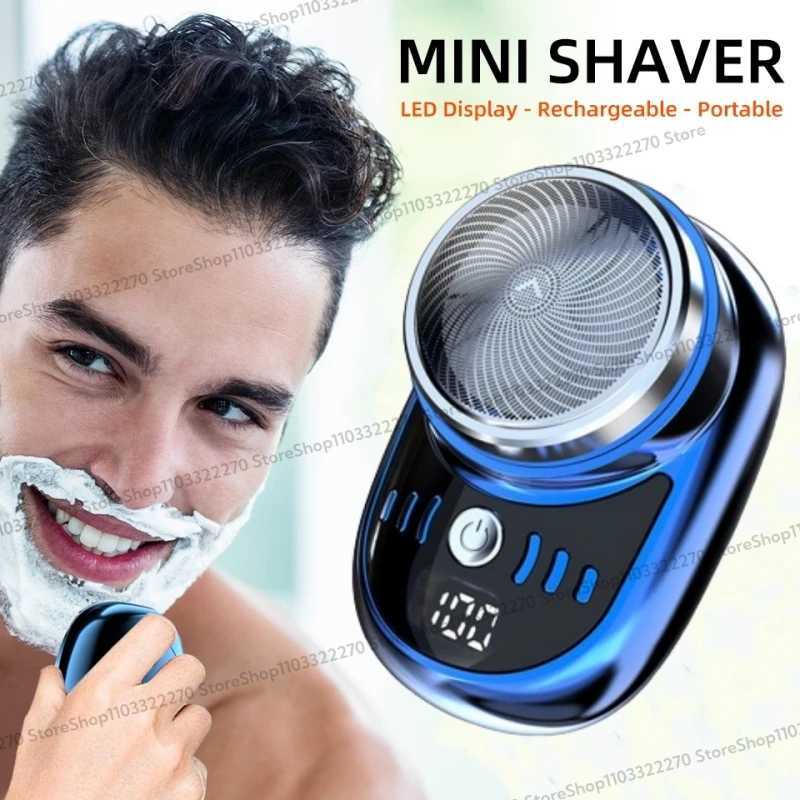 Mens electric shaver mini waterproof shaver USB charging high-speed shaver mens beard remover W240819
