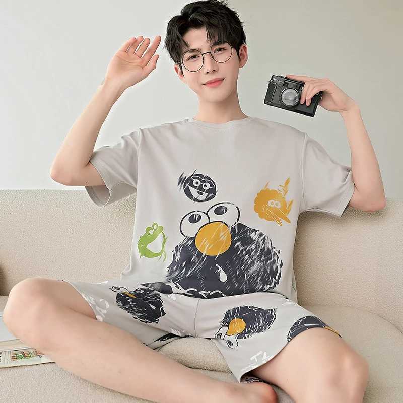 Summer mens sleepwear new cotton sleepwear large size 4XL shorts minimum value sleepwear soft casual sleepwearW240719