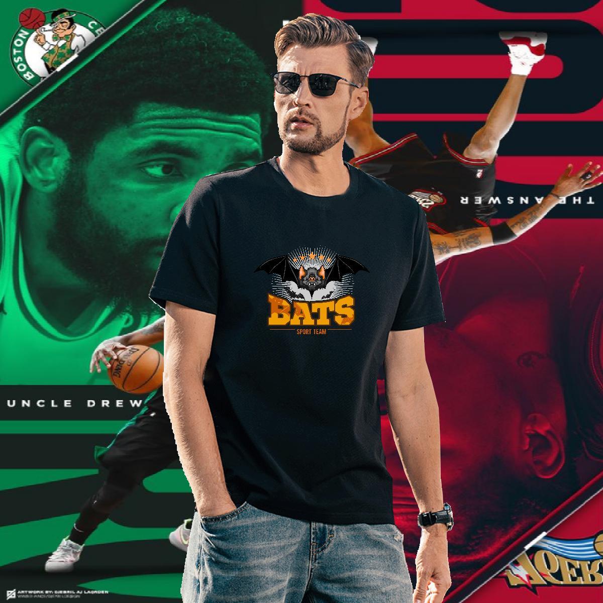 High Quality T Shirts Men bat Pure Cotton Daily Outfit Plus Size Custom 100% Cotton 230g Men Clothes T-Shirt DIY Wear