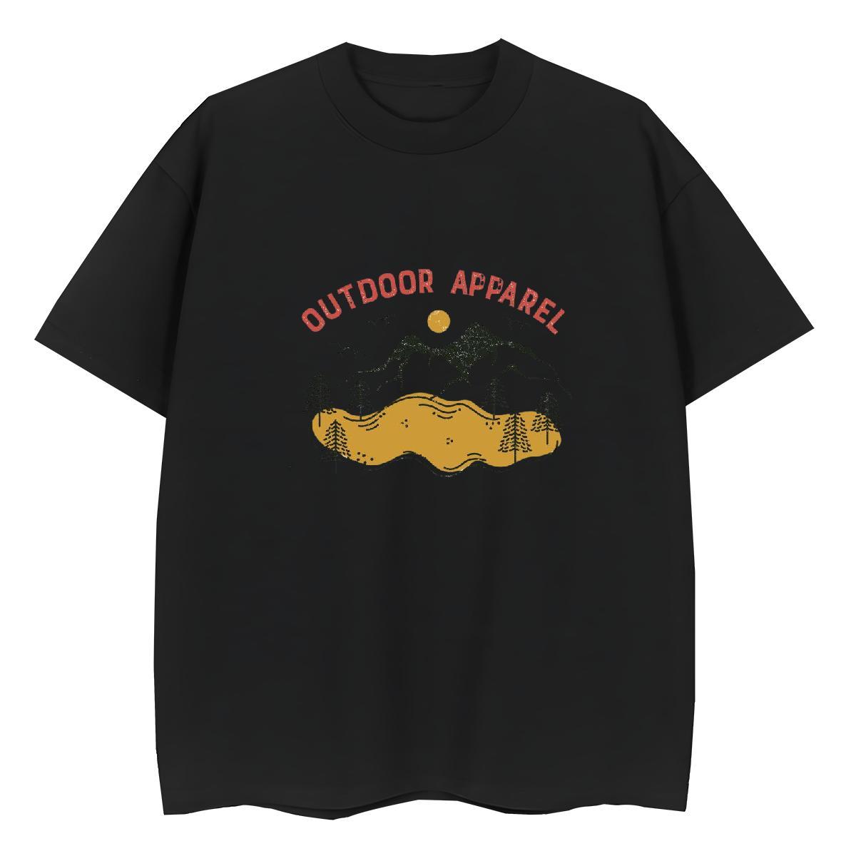 New Arrival Women Tees Beach O-Neck Short Sleeve Top Shirts Brand 230g Cotton mountains Anime Oversized Women T Shirts