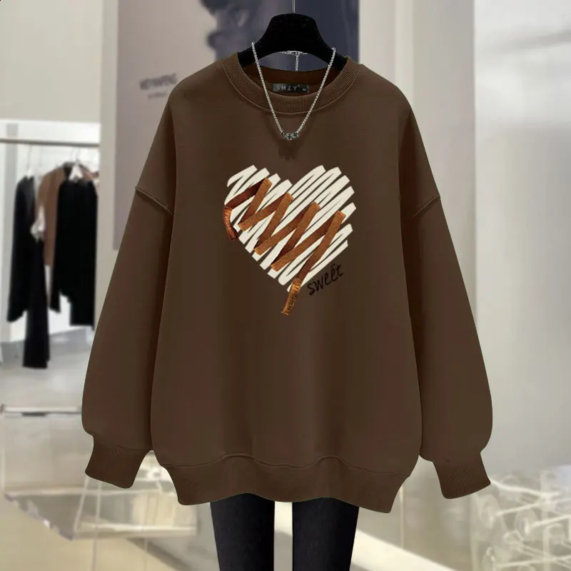 Autumn Winter Fashion Printed Sports Shirt Womens Oneck Casual Loose Cotton Hoodie Retro Zipper 240819