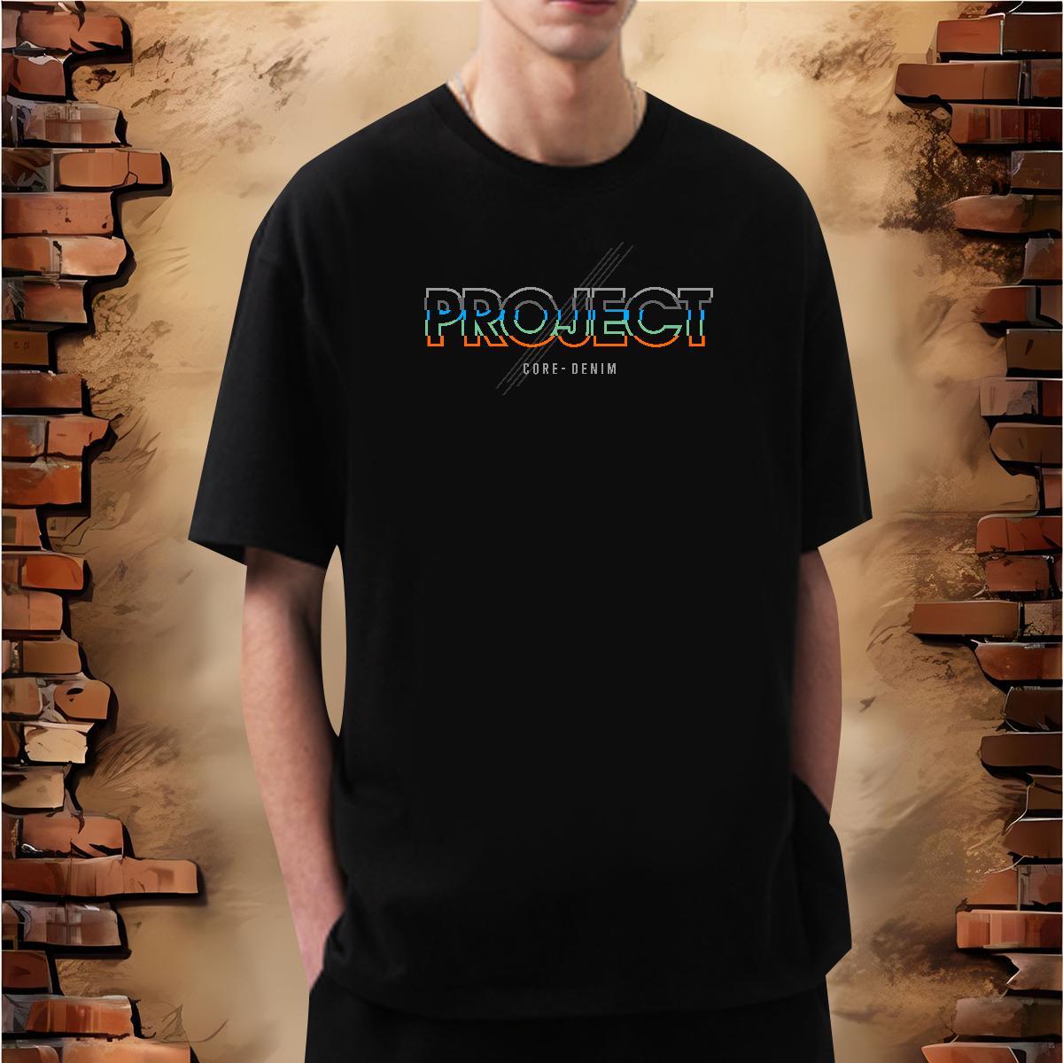 Soft letter 100% Cotton 230g Men Clothes T-Shirt Street Wear O-Neck Short Sleeve Man T Shirts Factory Direct Black White Tees Shirts