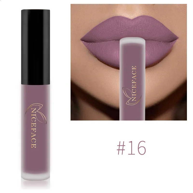 NICEFACE 29 Colors Liquid Lipstick Makeup Waterproof Matte Red Lip Gloss Long Lasting Nude Lip Tint Makeup Pigment Cosmetics 240819