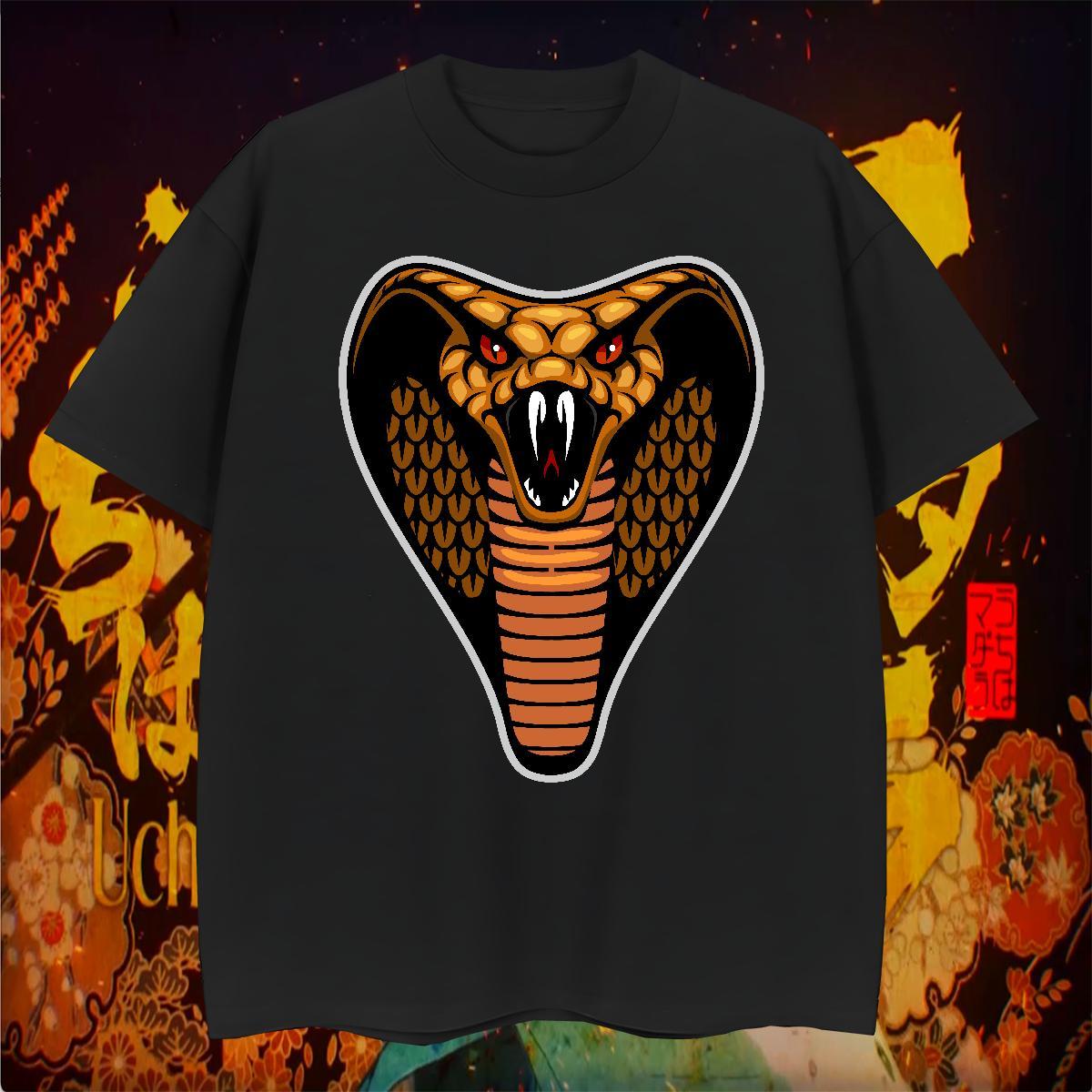 Classic Men Clothes T-Shirt cobra High Street Hip Hop 230g Cotton Top Tees Round Neck Short Sleeve Soft Men T Shirts Oversized 4XL