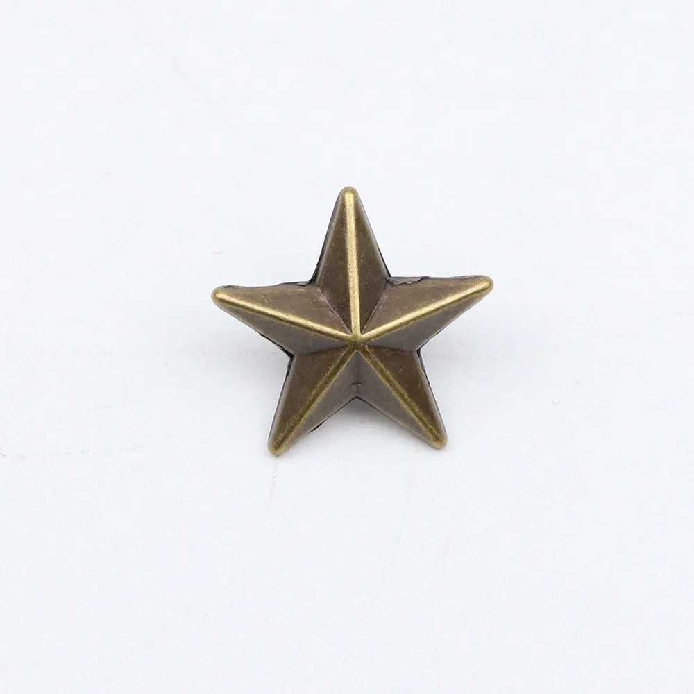 Fashionable mens retro gold star brooch collar set stick brooch gift icon badge lapel pin jacket hat W240815