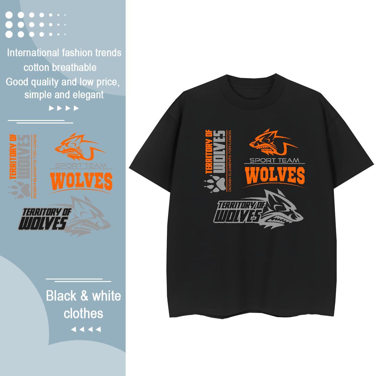 Classic Mens T Shirts wolf Breathable Soft Anime Printing Street Custom Print Plus Size 230g Cotton Mens Tshirts Designer Wear
