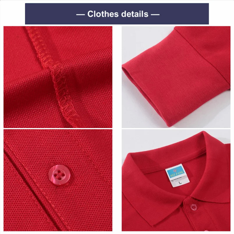 Summer Breathable Long Sleeve Polo Shirt Personal Group Custom Print Embroidery High Quality Cotton Fabric Polo Shirts Tee 240820