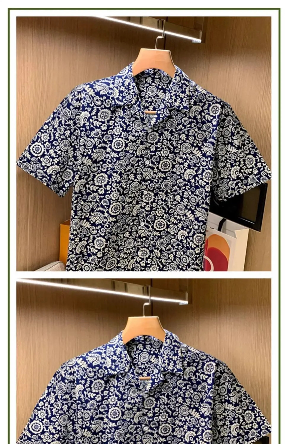 Summer Vintage Men Fashion Handsome Printing Lapel Collar Shirt Casual All-match Short Sleeved Comfortable Youth POLO Shirt 240820
