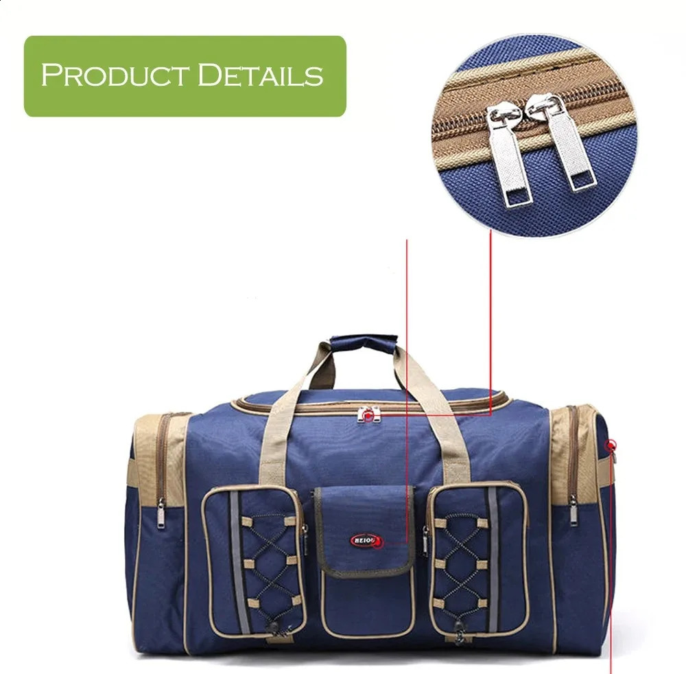70L Waterproof Nylon Luggage Gym MountaBags Outdoor Travel Bag Large Traveling For Mountaineering Travel Dufflel Sport Handbags 240819