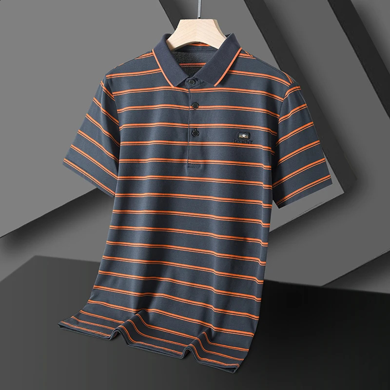 High quality soft cotton short sleeve mens POLO shirt summer trend n diamond print Korean top breathable casual T-shirt 240820