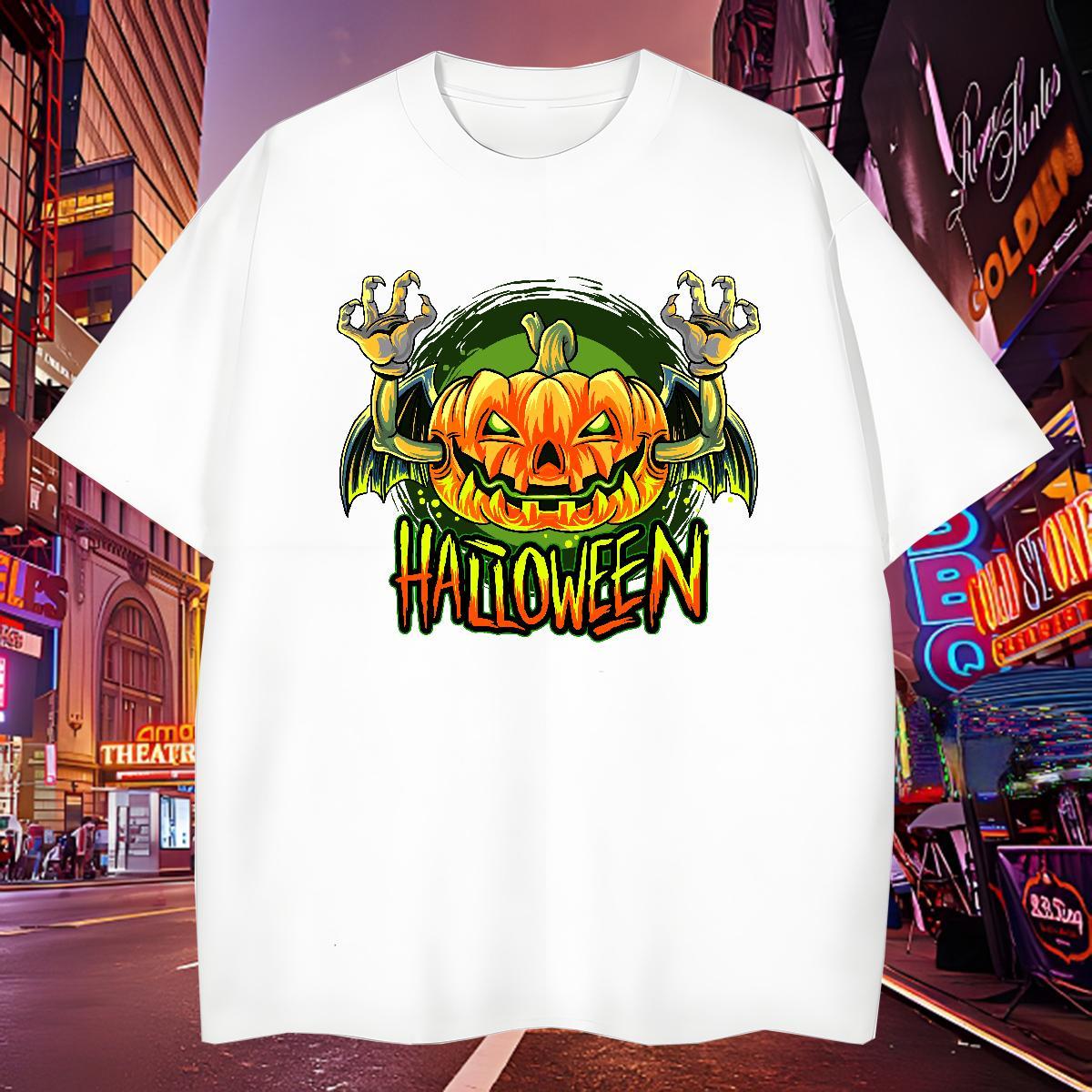 Classic Man T Shirts pumpkin Breathable Crew Neck Street wear Hip Hop Graphic 230g Cotton Couples T Shirts Free Shipping Tee Shirt