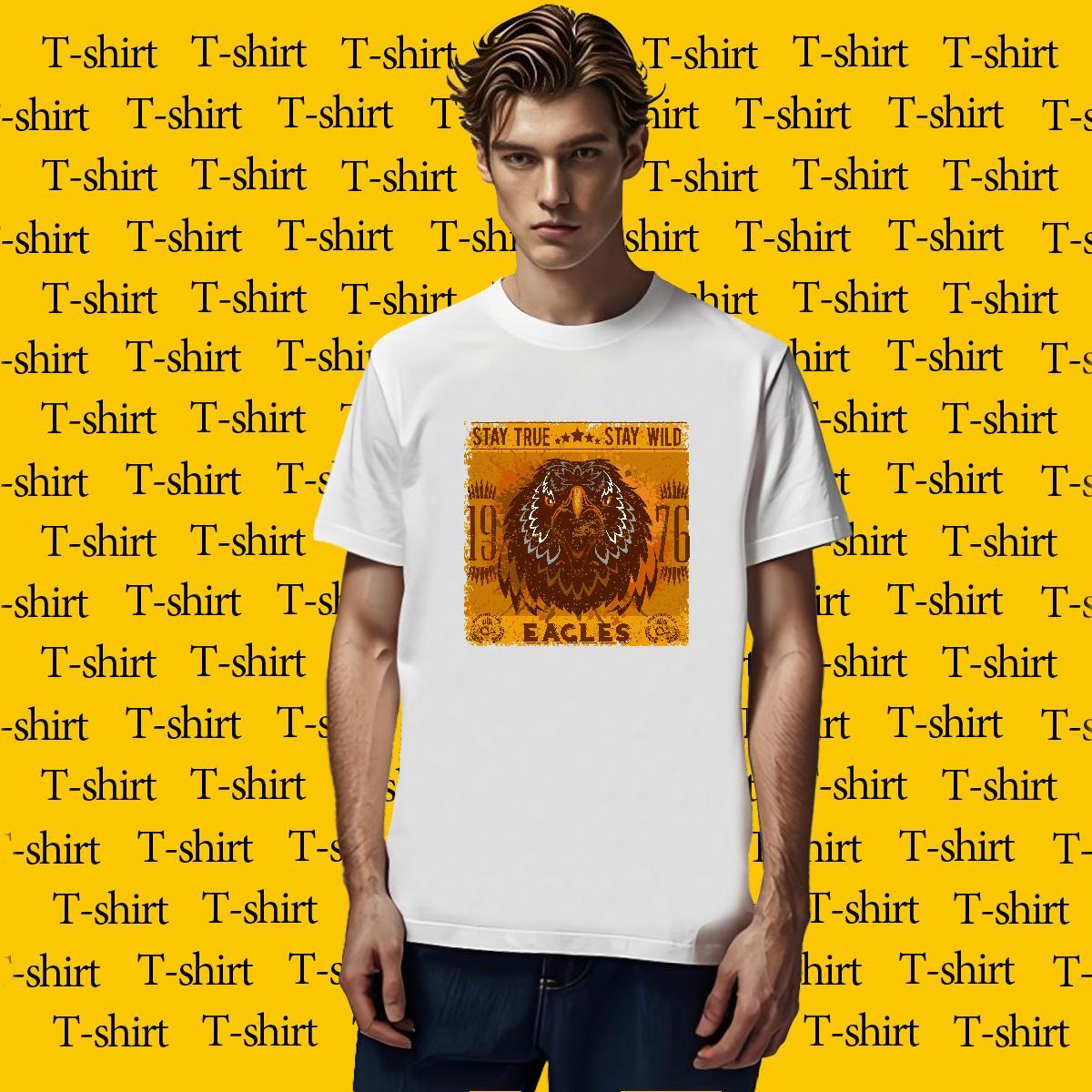 Unisex T-Shirts for Men eagle Crew Neck Breathable Casual Daily Wear Anime 100% Cotton 230g Couples T Shirts Classic Top Tees