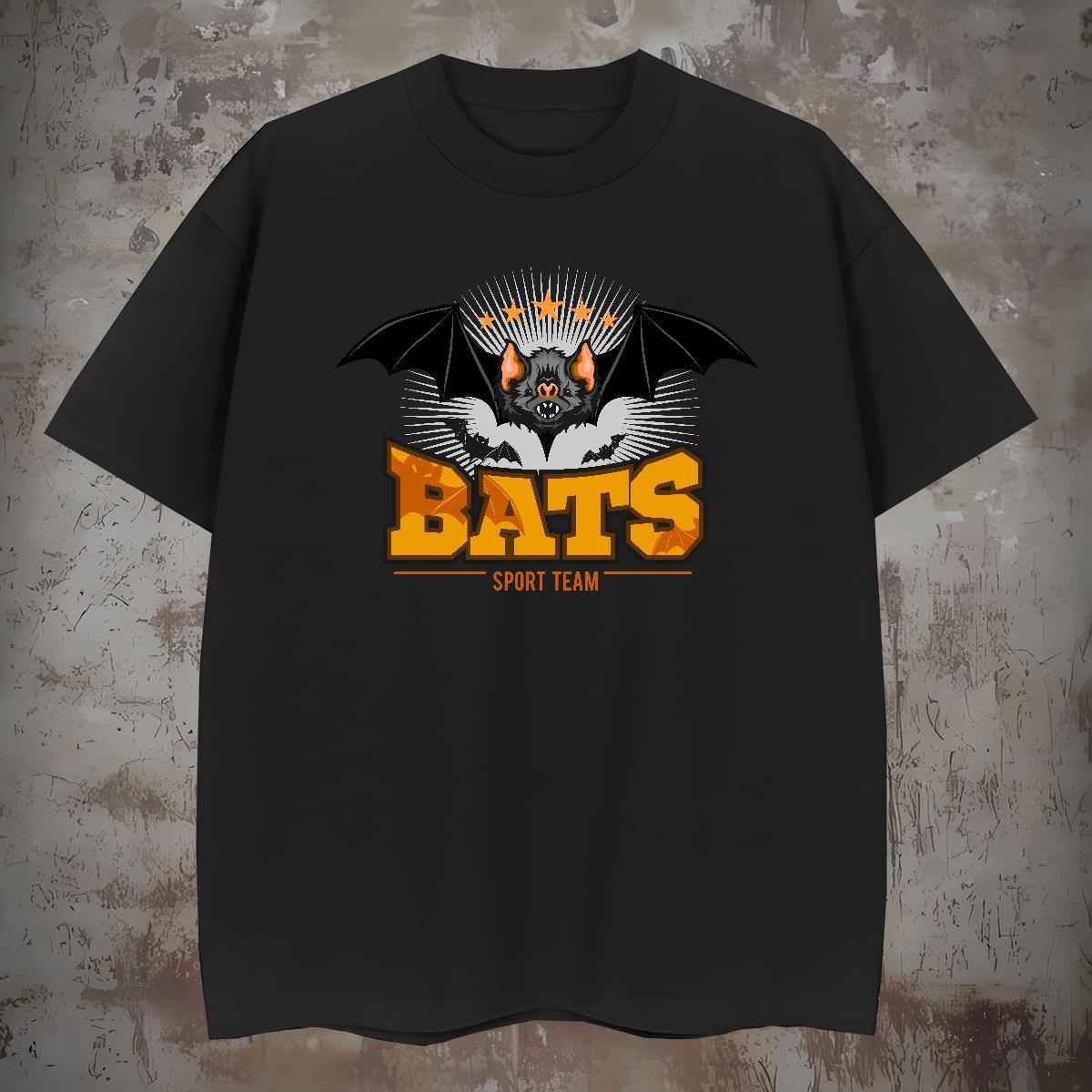 2024 Designer Men Tops Tees bat Sport 230g Pure Cotton Tees Shirts O Neck Short Sleeves Popular T shirt Graphic