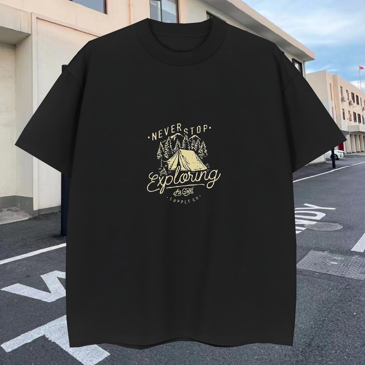 Designer Men Tops Tees High Street Hip Hop 230g Cotton Custom Print Oversized Short Sleeve Soft beach Mens T Shirts 2024 New Clothings