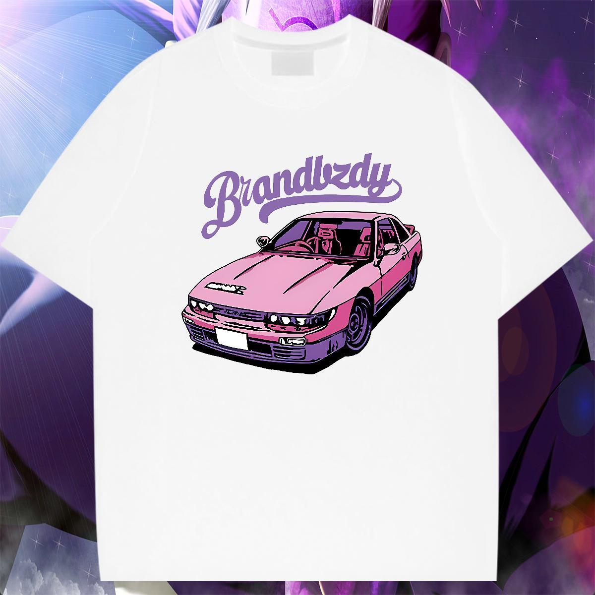 Cool Design Men Tees Daily Outfit 230g 100% Cotton DIY Logo Oversized Breathable Short Sleeve car T-Shirts Customized Polos