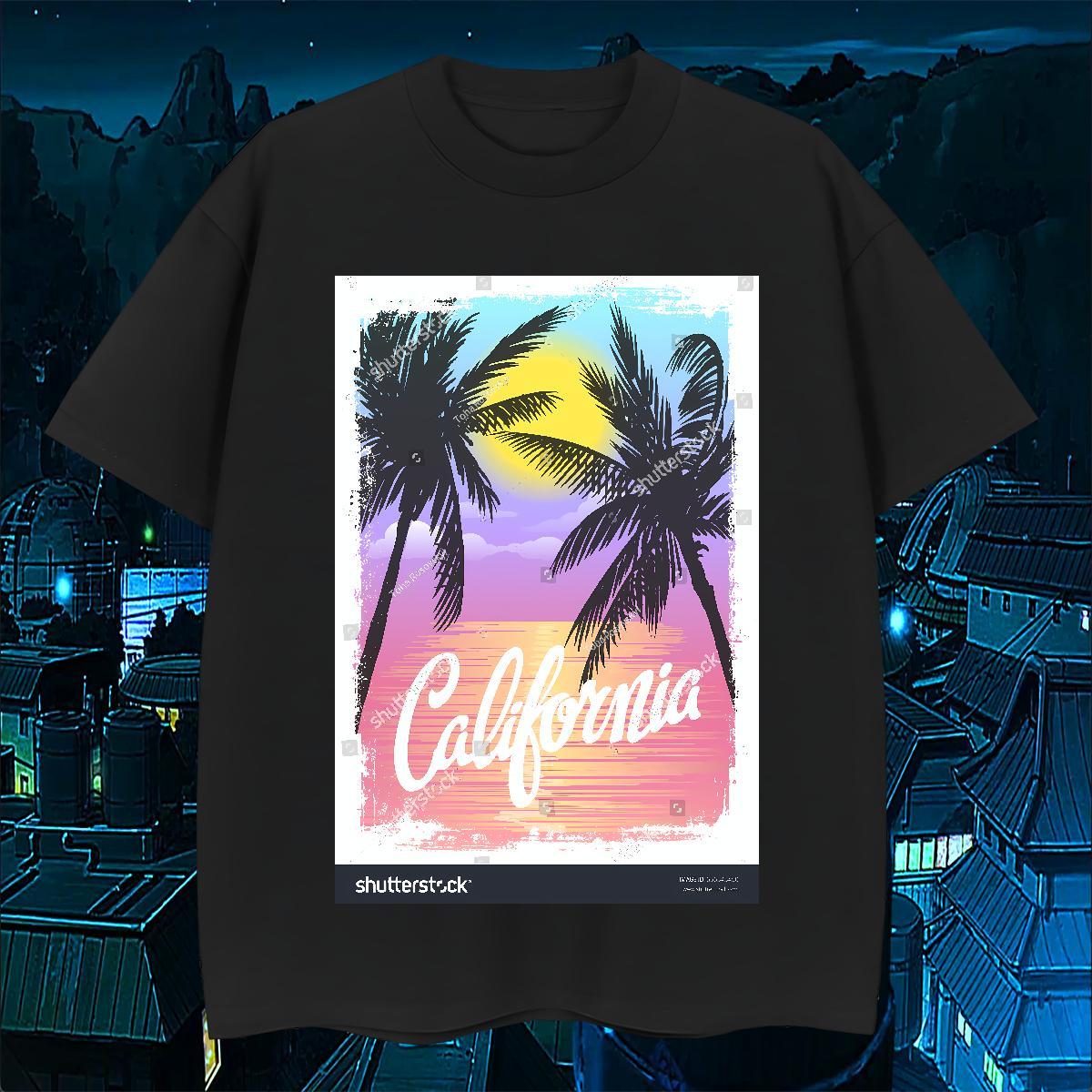 High Quality sun 100% Cotton 230g Couples T Shirts Casual Daily Wear Breathable Short Sleeve T Shirt For Man Factory Direct Anime Clothes