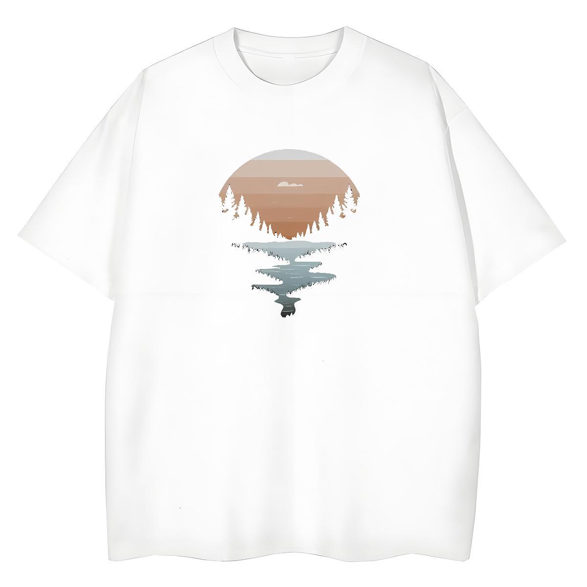 TOP Quality Unisex Tshirts Street Wear Comfortable Tops Shirt Designer 230g 100% Cotton moon Customized Print T Shirts Women