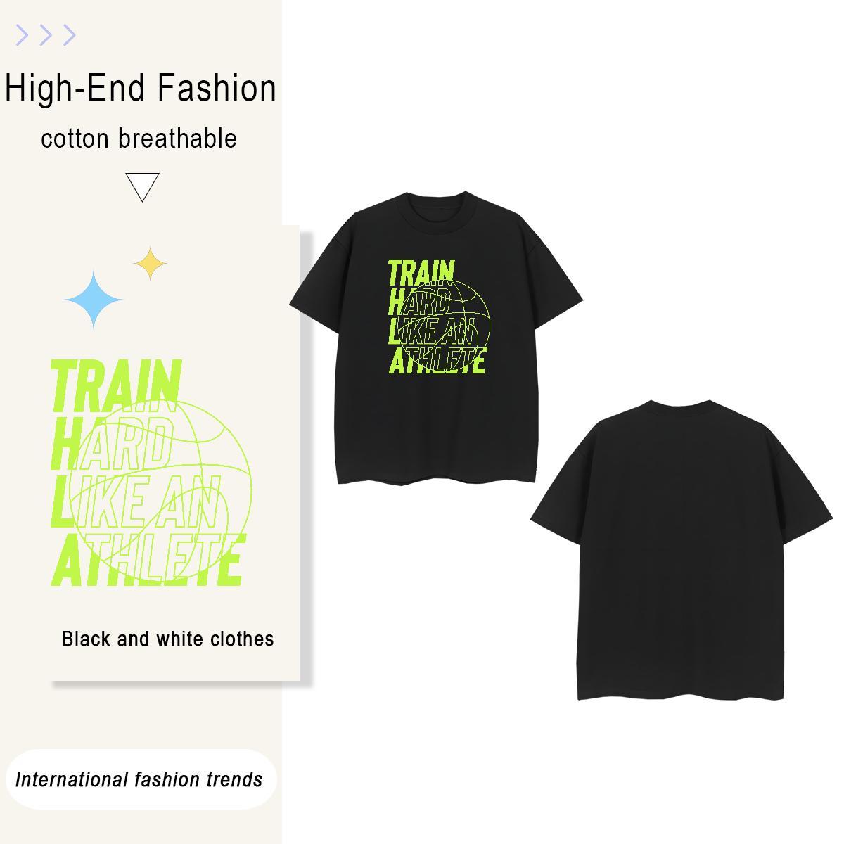 Unisex letter 230g Cotton Men Tees Hip Hop Breathable Short Sleeve T-Shirts Designer Fashion Plus Size Cartoon Polos