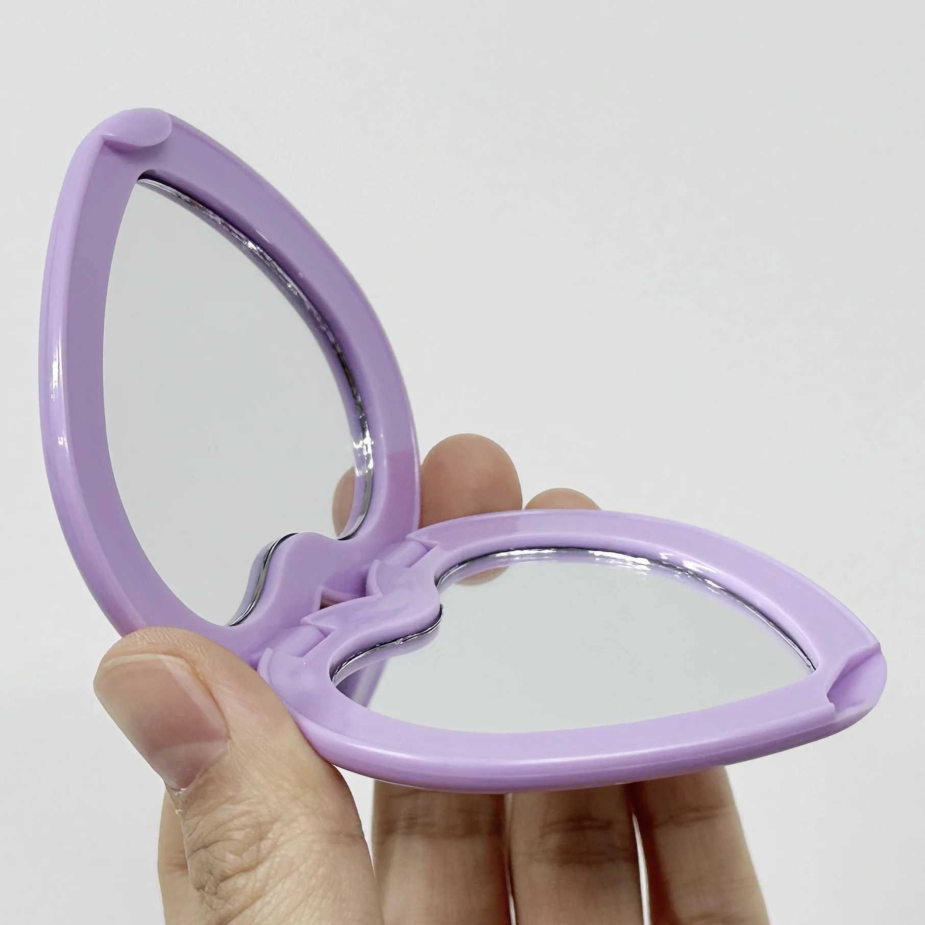 Heart Shaped Double Sided Hand Mirror Popular Cute Heart Makeup Mirror Compact Mirror Y240819
