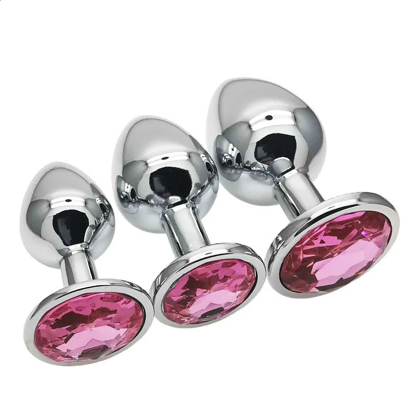 3PCS Multi Size Metal Diamond Anal Buttplug Toys for Men Women Couples Anal Expanders Sm Adult Sex Toys Gay Extreme Sex Bdsm Sex 240813