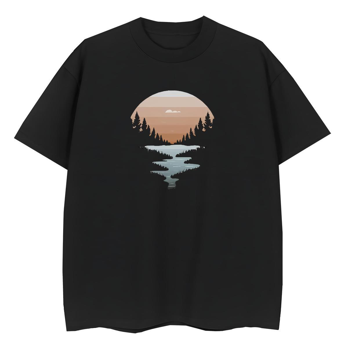 TOP Quality Unisex Tshirts Street Wear Comfortable Tops Shirt Designer 230g 100% Cotton moon Customized Print T Shirts Women